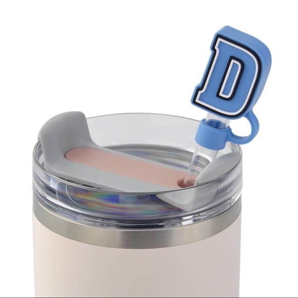 NWT Target Bullseye Playground Monogram "D” Straw Topper in Blue - Picture 3 of 4